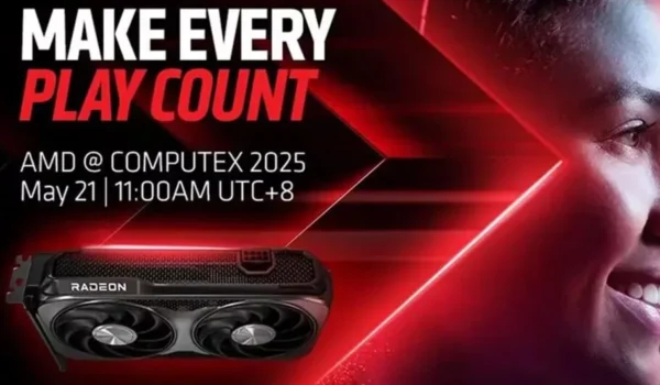 صورة بطاقة AMD RX 9060 XT الجديدة بتصميم ثلاثي الأبعاد عصري