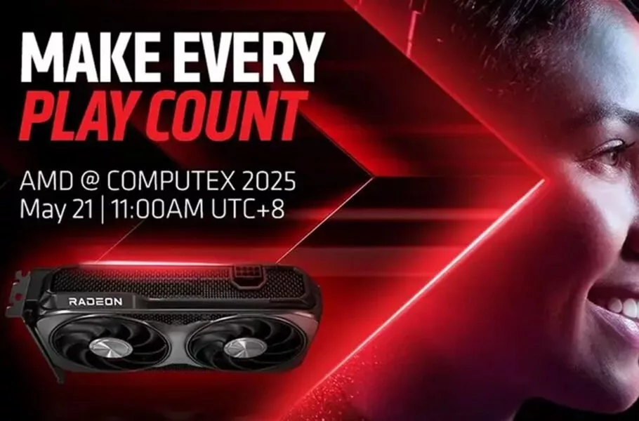 صورة بطاقة AMD RX 9060 XT الجديدة بتصميم ثلاثي الأبعاد عصري